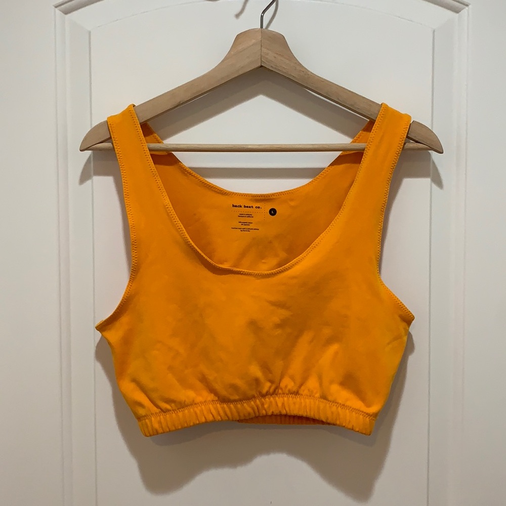 Back beat co bra reversible crop bra